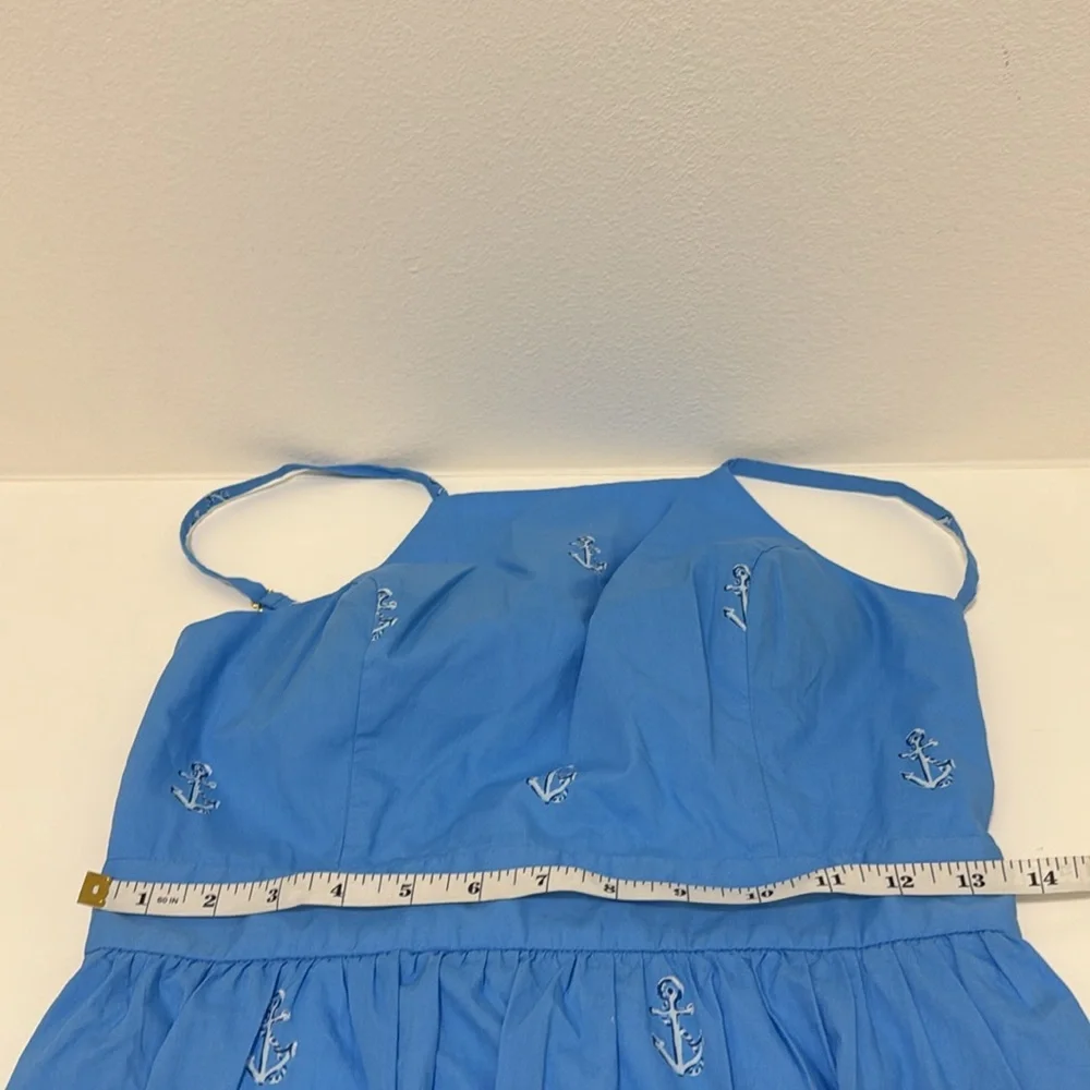 Lilly Pulitzer Charlese Cotton Halter Midi Dress Lunar Blue Womens Size 0 - Picture 13 of 15